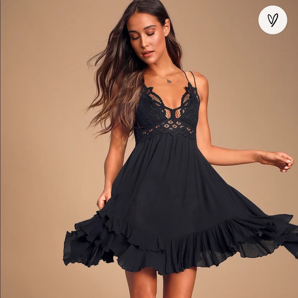 Free People Black Adele’s Slip Dress